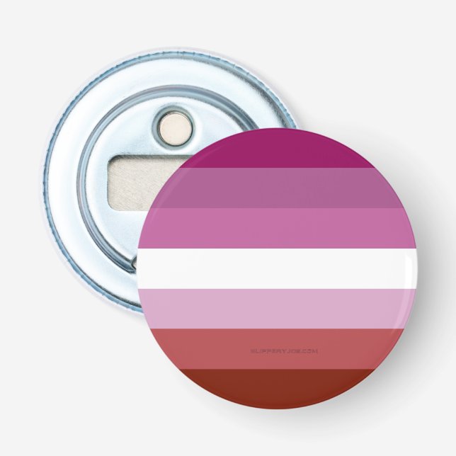 Décapsuleur Drapeau de fierté lesbienne de SlipperyJoe féminin (Devant)
