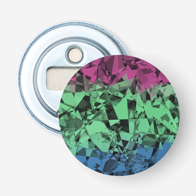 Décapsuleur Drapeau de Fierté Polysexuel Groovy Éclectique Rét (Devant)