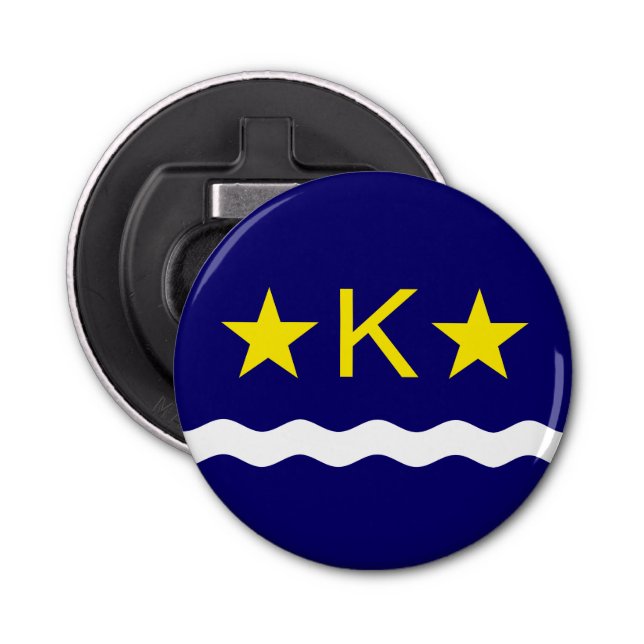 Décapsuleur Drapeau de Kinshasa, Congo Bottle Opener (Devant)