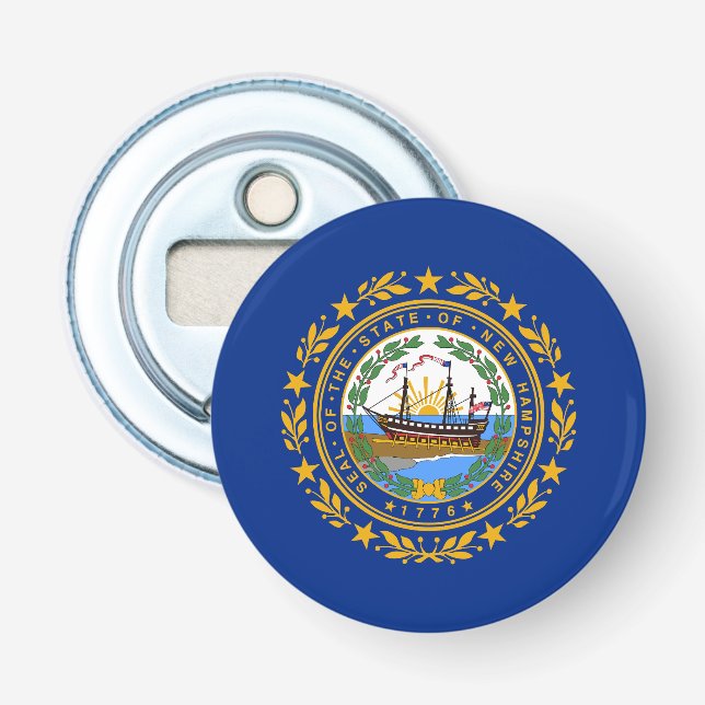 Décapsuleur Drapeau de l'État du New Hampshire (Devant)