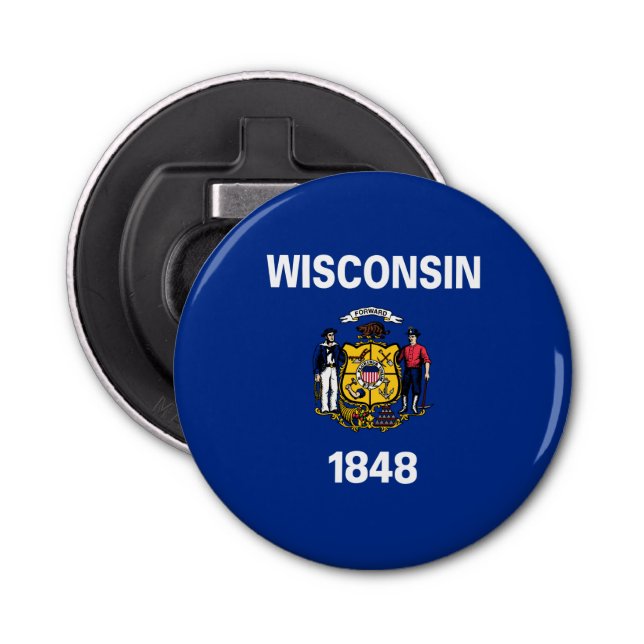 Décapsuleur Drapeau de l'État du Wisconsin (Devant)