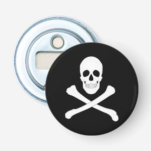 Décapsuleur Drapeau de pirate (crâne et os croisés) (Jolly rog