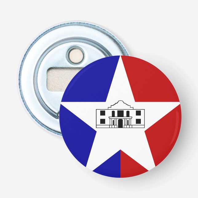Décapsuleur Drapeau de San Antonio, Texas Bottle Opener (Devant)