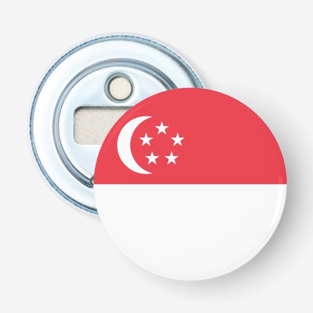 Décapsuleur Drapeau de Singapour (Devant)