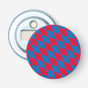 Décapsuleur Drapeau diamant Bavière bleu et rouge Motif