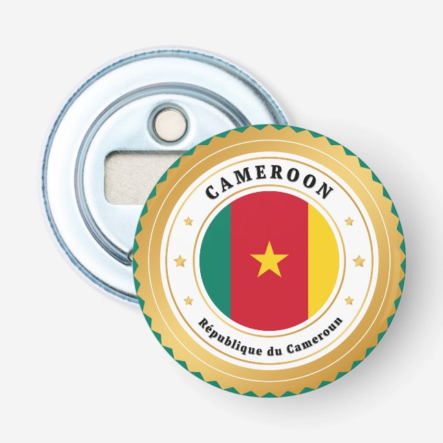 Décapsuleur Drapeau du Cameroun (Devant)