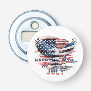 Décapsuleur Drapeau et aigle des États-Unis. Indépendance