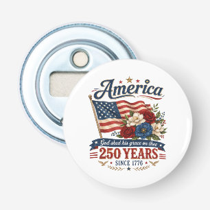 Décapsuleur Drapeau floral 250 ans d'Amérique