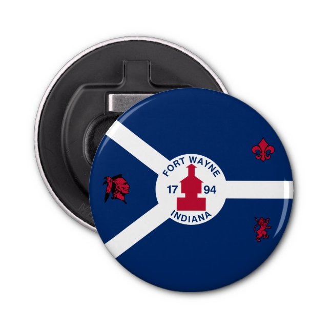 Décapsuleur Drapeau Fort Wayne, Indiana Bottle Opener (Devant)