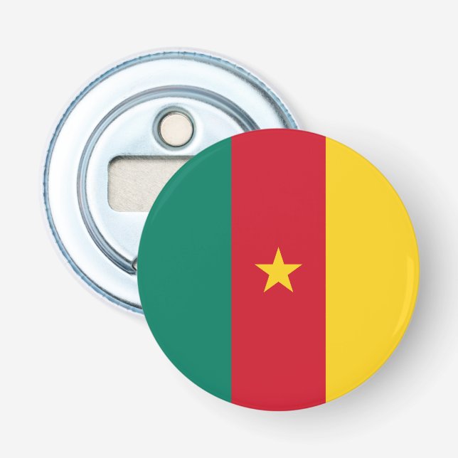 Décapsuleur Drapeau patriotique du Cameroun (Devant)