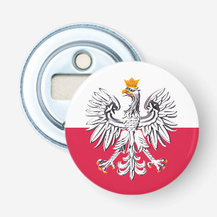 Décapsuleur Drapeau polonais & Aigle, fête de la Pologne /spo