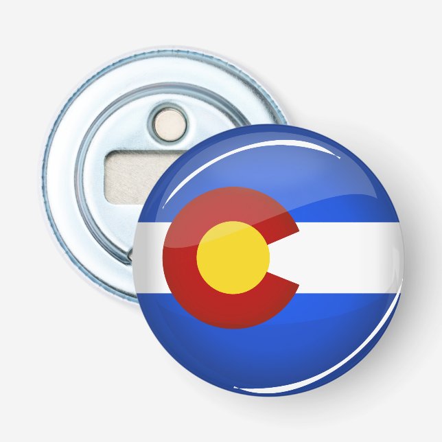 Décapsuleur Drapeau rond brillant du Colorado (Devant)
