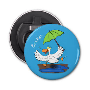 Décapsuleur Drôle canard avec parapluie dessin animé