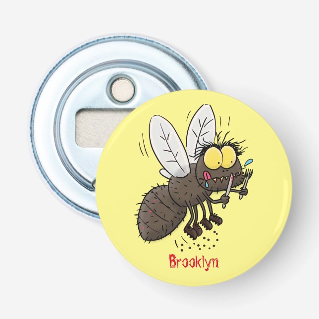 Décapsuleur Drôle dessin animé d'insecte de la mouche à cheval (Devant)