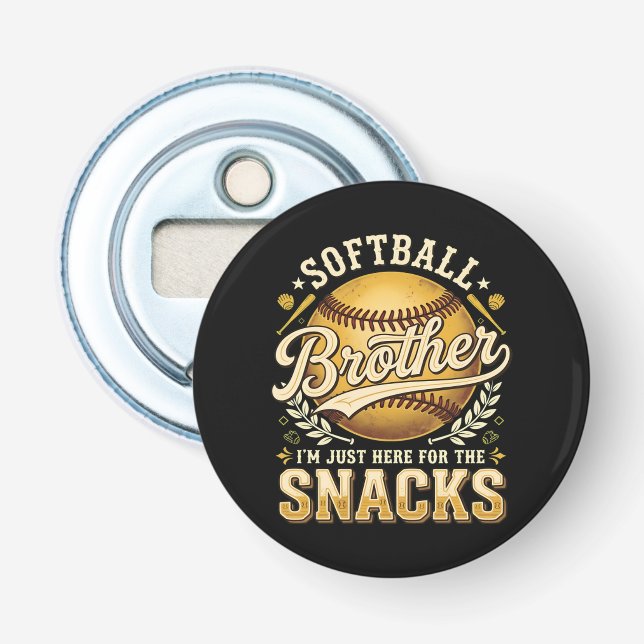 Décapsuleur Drôle Frère de Softball Snacks Sports (Devant)