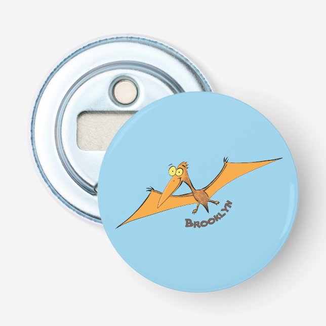 Décapsuleur Drôle mignon dessin animé de pterodactyle volant o (Devant)