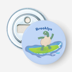 Décapsuleur Drôle tortue vague de surf dessin animé