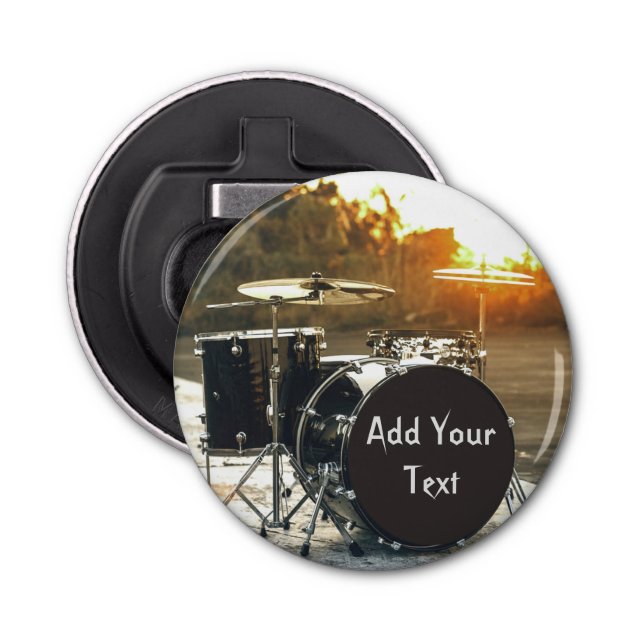 Décapsuleur Drum Kit Drummer Rock Personnaliser la Personnalis (Devant)