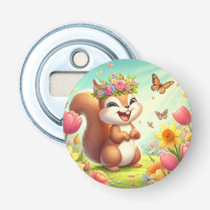 Décapsuleur Écureuil du printemps mignon et heureux