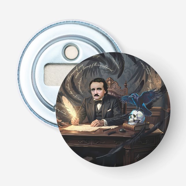 Décapsuleur Edgar A. Poe composant Le Corbeau dans des rêves g (Devant)