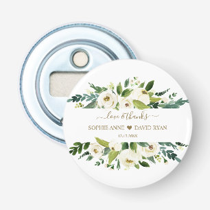 Décapsuleur Elégant Aquarelle Blanc Floral Mariage