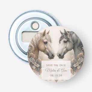 Décapsuleur Élégant Mariage Cheval Enregistrer la date