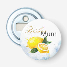 Élégant Mariage citron jaune et bleu aquarelle