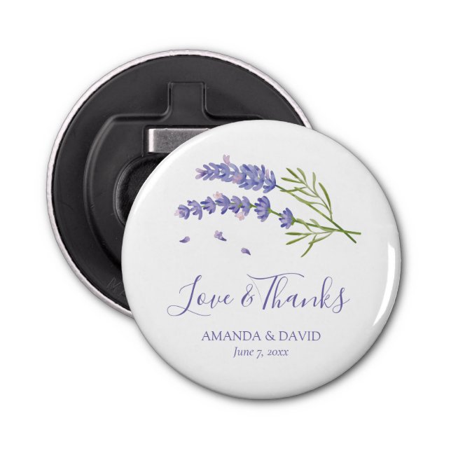 Décapsuleur Elégant Moderne Purple Lavender Mariage Faveur (Devant)