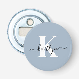 Décapsuleur Élégant Monogramme bleu foncé