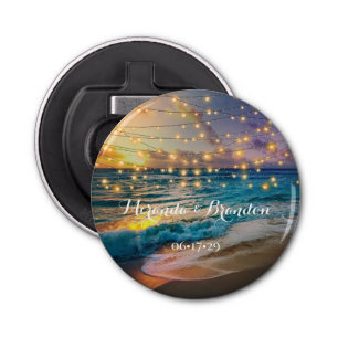 Décapsuleur Elégant Sunset Beach String Lights Mariage été