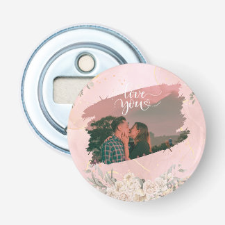 Décapsuleur Élégante photo florale en couple