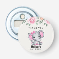 Eléphant rose mignonne et Baby shower Rose