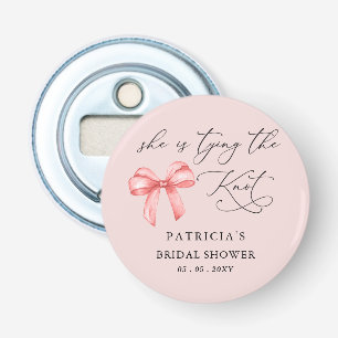 Décapsuleur Elle noue le nœud rose mariage Shower