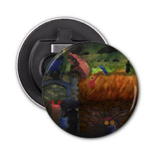 Décapsuleur Elle Porte Blue Velvet Mélange Média Surreal Goth 