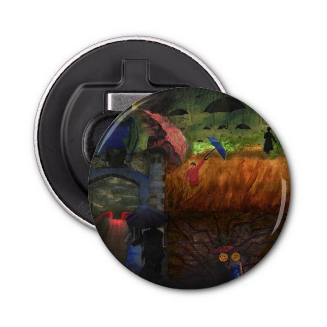 Décapsuleur Elle Porte Blue Velvet Mélange Média Surreal Goth  (Devant)