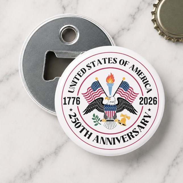 Décapsuleur Emblème de l'aigle patriotique pour le 250e annive (Matching items available)