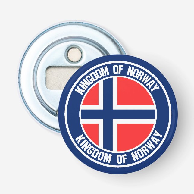 Décapsuleur Emblème rond de Norvège (Devant)