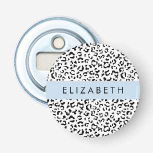 Décapsuleur Empreinte de léopard, Spots, Noir Et Blanc, Votre 