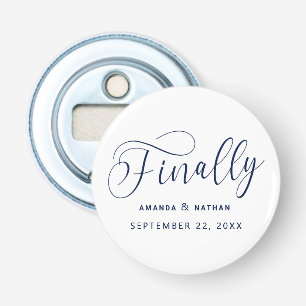 Décapsuleur Enfin Mariage minimaliste Enregistrer la date