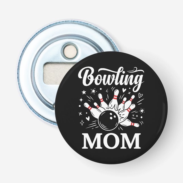 Décapsuleur Épingles de cœur de maman de bowling Ligue drôle F (Devant)