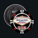 Décapsuleur Épouser dans le jeton de poker de faveur de casino<br><div class="desc">ACCUEIL AU MARIAGE FABULEUX DES JEUNES MARIÉS ! Si vous attachez le noeud à Las Vegas ou votre propre ville natale, ces faveurs chanceuses de réception de mariage de style de casino sont sûres de frapper avec vos invités. La reproduction du Nevada célèbre signent dedans le rétro néon doo-battent le...</div>