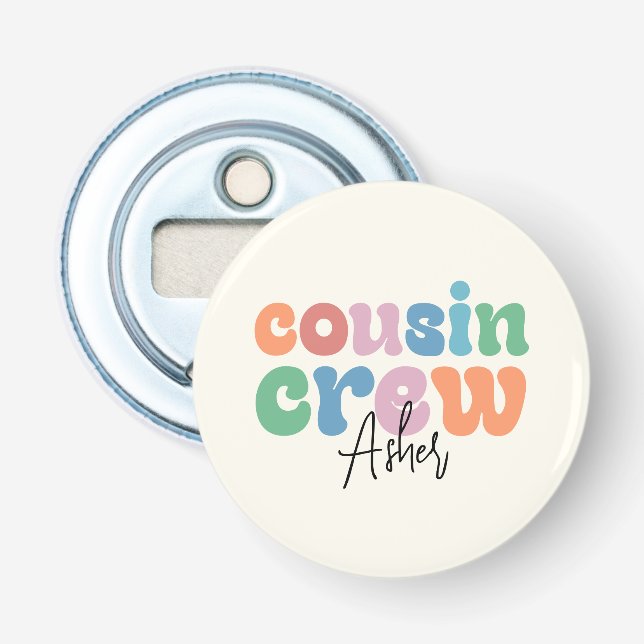 Décapsuleur Équipe de cousins personnalisée Groovy (Devant)