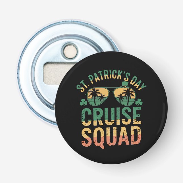 Décapsuleur Équipe de croisière de la Saint-Patrick drôle fami (Devant)