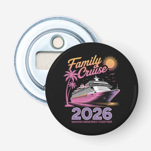 Décapsuleur Équipe de Croisière Familiale 2026 Voyage Correspo (Devant)