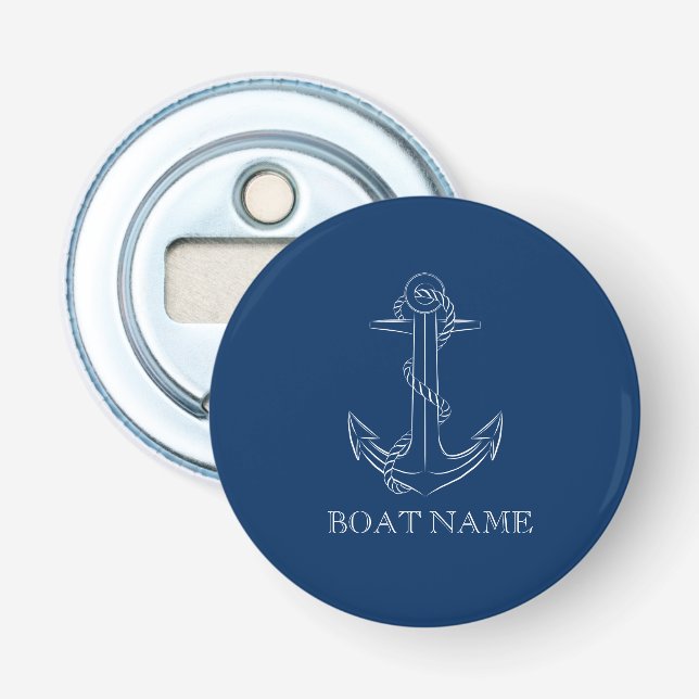Décapsuleur Esprit Nautione Ancre Bleu Marine (Devant)
