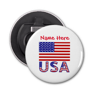Décapsuleur Etats-Unis Amérique Drapeau Rouge Personnalisation