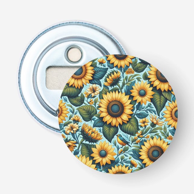 Décapsuleur Été/tournesol/oiseau (Devant)