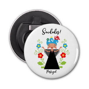 Décapsuleur Fado chanteuse avec caravelle portugaise