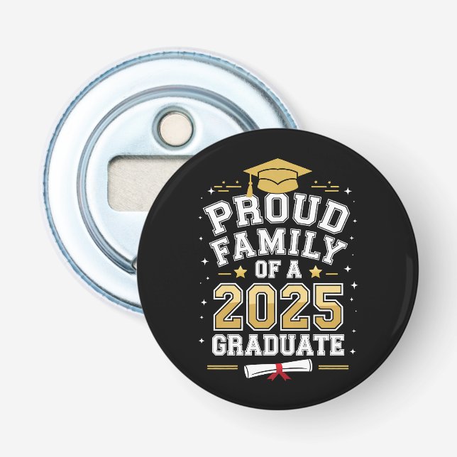 Décapsuleur Famille fière d'une promotion de diplômé 2025 (Devant)