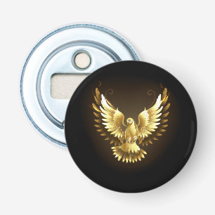 Décapsuleur Faux Gold Foil Peace Dove en noir